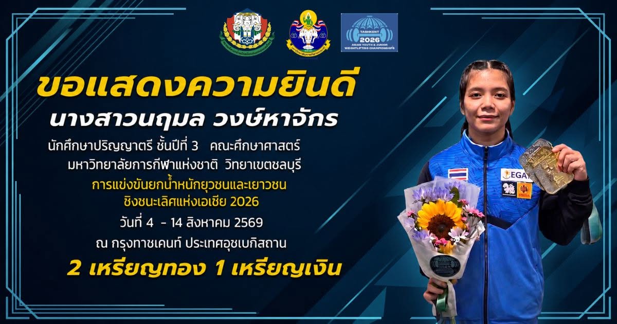 การแข่งขัน ยกน้ำหนักยุวชนและเยาวชน ชิงชะเลิศแห่งเเชีย 2026